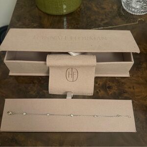 Custom Women’s 14k White Gold Diamond Station Bracelet by Hannah Florman